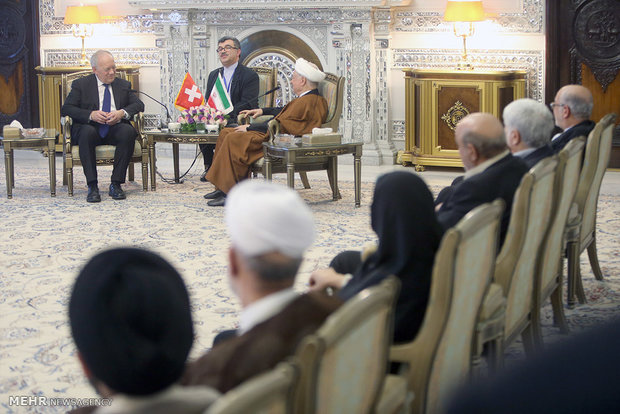 Rafsanjani, Schneider-Ammann meet in Tehran