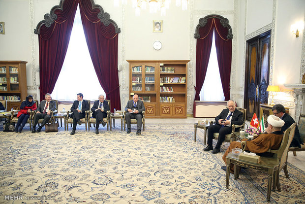 لقاء الرئيس السويسري مع رئيس مجمع تشخيص مصلحة النظام
