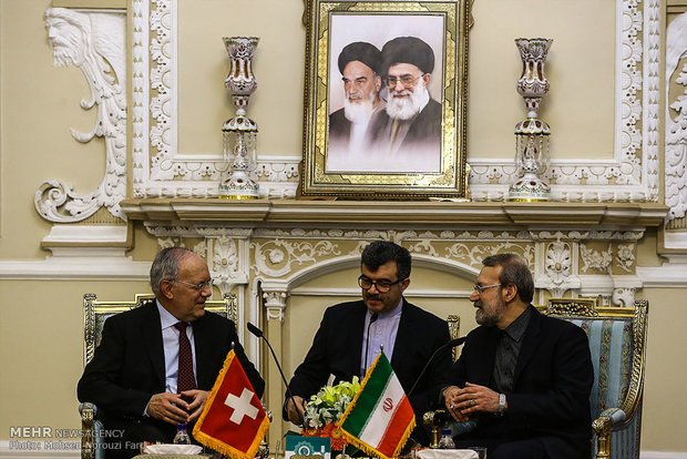 Larijani, Schneider-Amman meet in Tehran