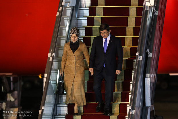  ورود نخست وزیر ترکیه به تهران