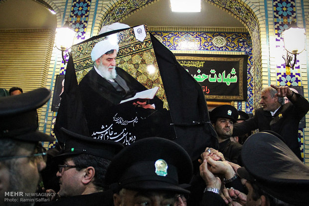 مراسم تشییع پیکر آیت‌الله واعظ‌ طبسی