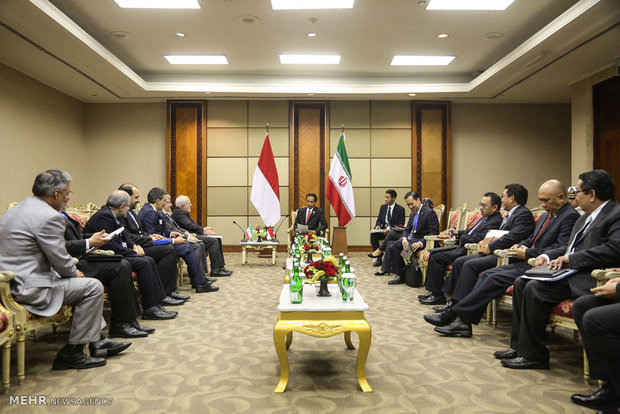 دیدار محمد جواد ظریف وزیر امور خارجه با رئیس جمهور اندونزی