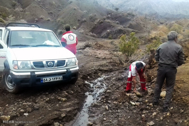 سیل و آبگرفتگی در روستاهای بم