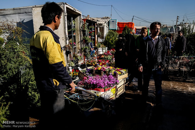 بازار گل تهران در آستانه عید نوروز