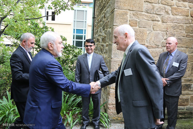 FM Zarif addresses different meetings in Australia