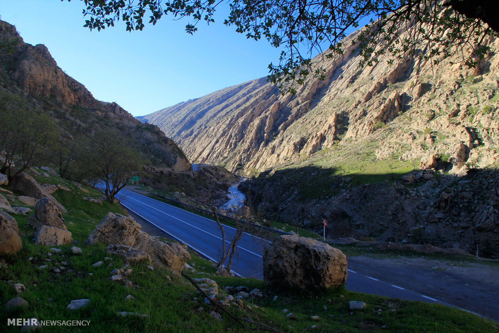 Mehr News Agency - First signs of Spring on Pol-e Dokhtar Road in ...
