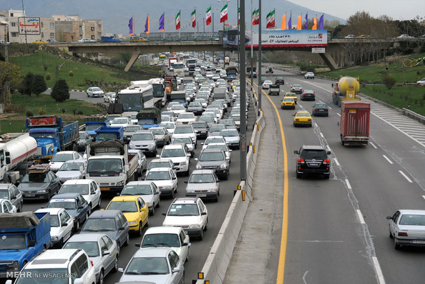 ترافیک آخرین روز سال در محور کرج چالوس