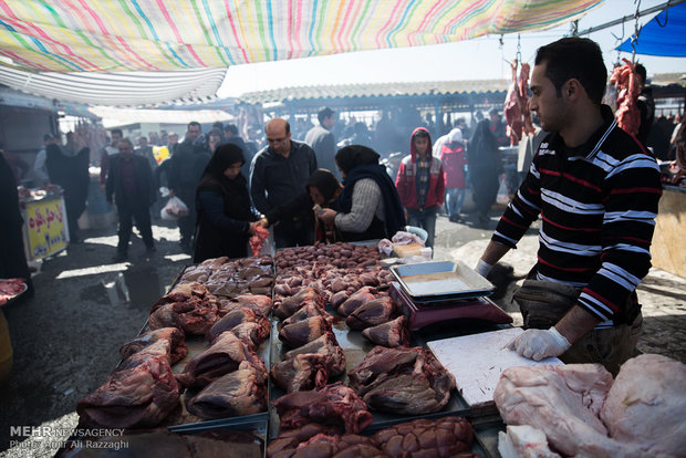 بازار محلی شهرستان جویبار در آخرین روز سال
