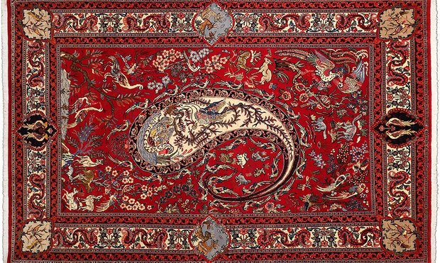 Pile-woven Persian rugs