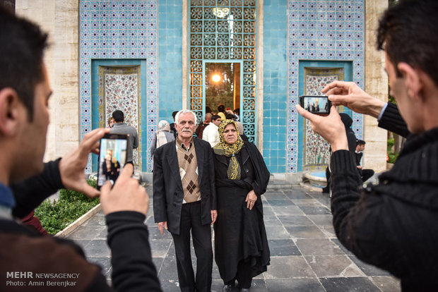 مسافران نوروزی در سعدیه و حافظیه شیراز‎