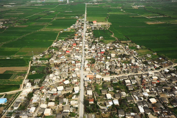 نمای هوایی از طبیعت گرگان