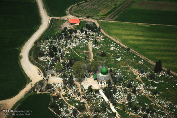 نمای هوایی از طبیعت گرگان