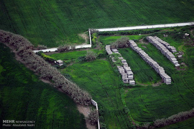 Aerial view of Golestan nature