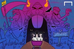 رونالدو، بنزما و بیل در تونل وحشت مسی، سوارس و نیمار/ کارتون
