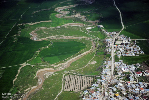 Aerial view of Golestan nature