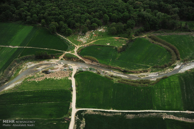 Aerial view of Golestan nature