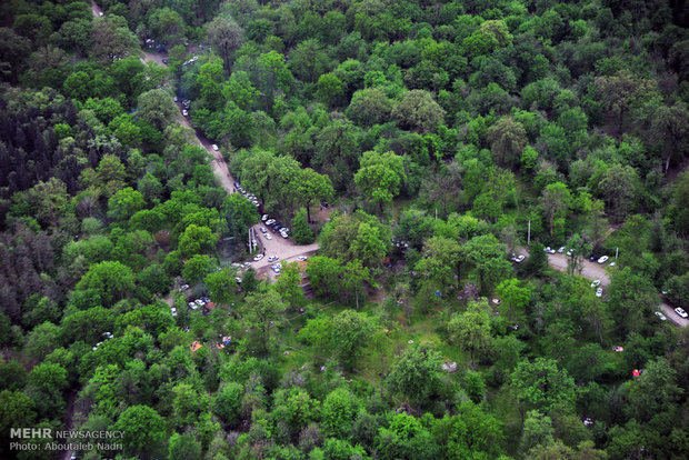 Aerial view of Golestan nature