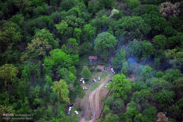 Aerial view of Golestan nature