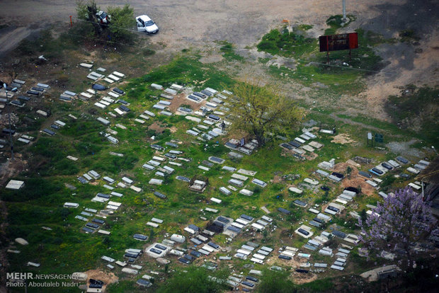 Aerial view of Golestan nature