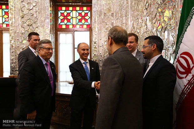 دیدار رییس کمیته روابط خارجی مجلس فنلاند با علی لاریجانی رئیس مجلس