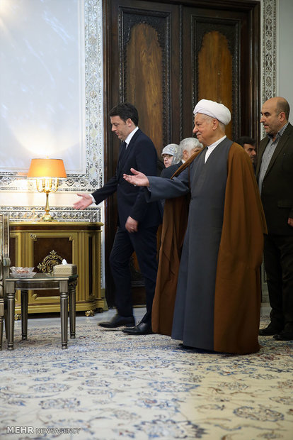 Rafsanjani meets with Italy's PM in Tehran