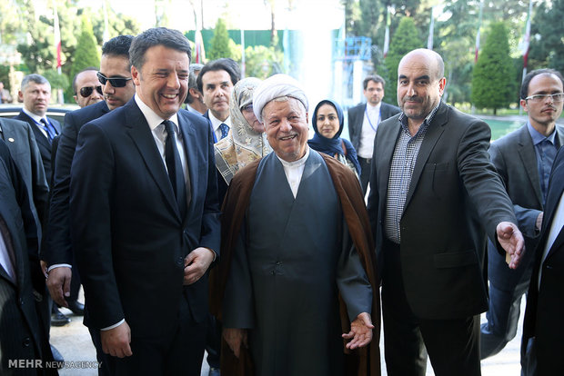 Rafsanjani meets with Italy's PM in Tehran