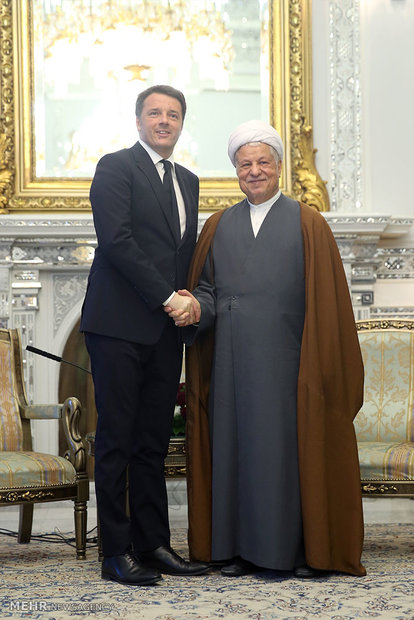 Rafsanjani meets with Italy's PM in Tehran