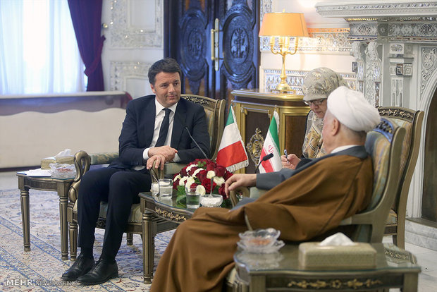 Rafsanjani meets with Italy's PM in Tehran