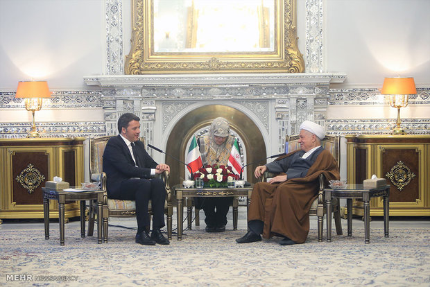 Rafsanjani meets with Italy's PM in Tehran