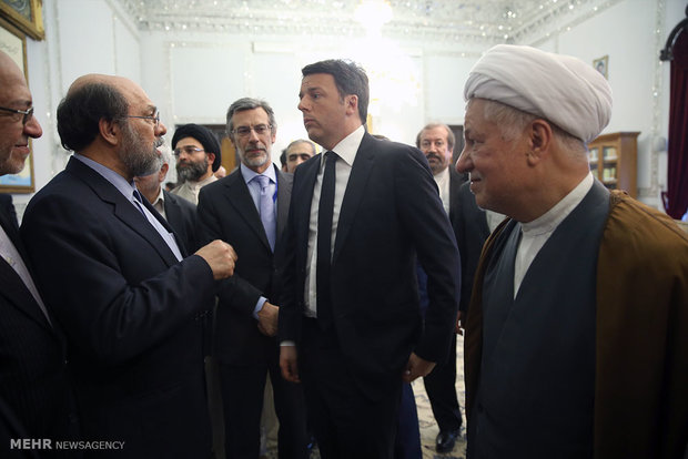 Rafsanjani meets with Italy's PM in Tehran