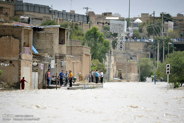 طغیان آب رودخانه در شمال خوزستان