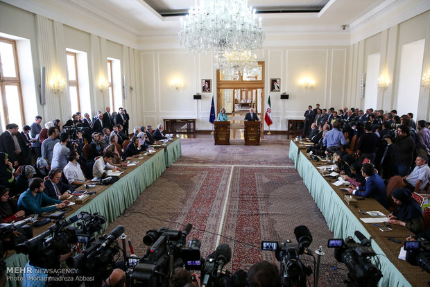 Zarif, Mogherini presser