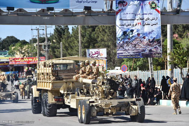 Iran Army Day parade in Shahreza