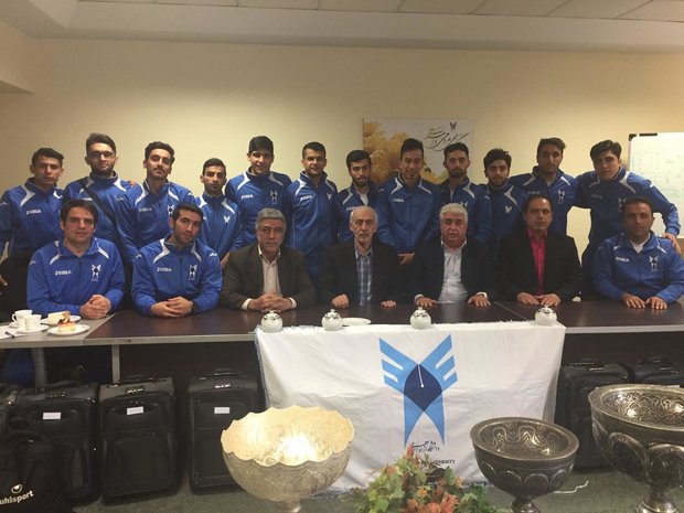Azad University's futsal team en route to Kazakhstan