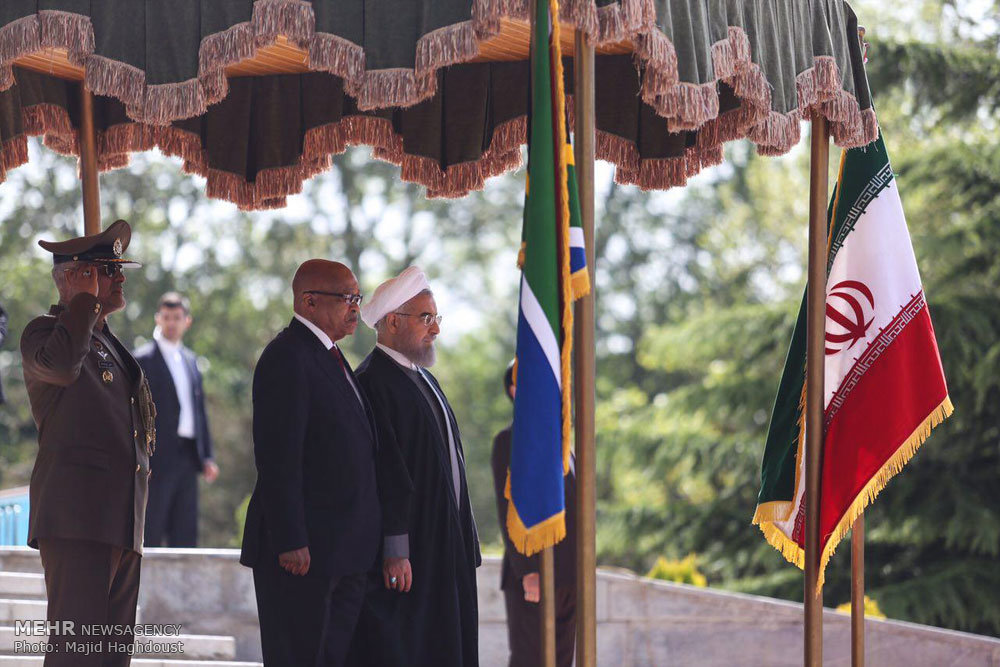 مراسم استقبال رسمی از رئیس جمهور آفریقای جنوبی