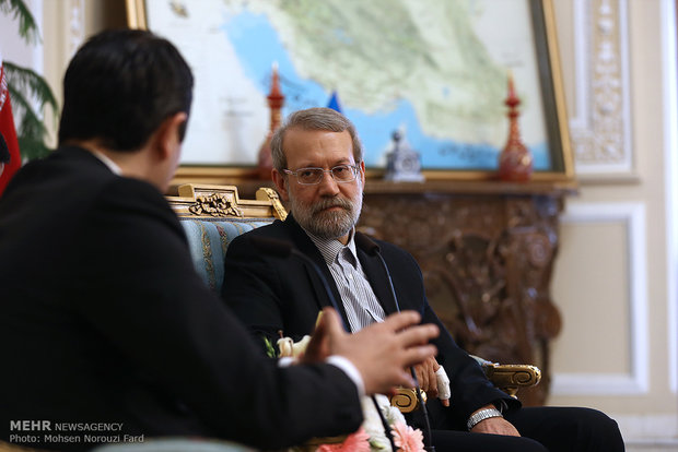 دیدار وزیر خارجه مقدونیه با رئیس مجلس شورای اسلامی