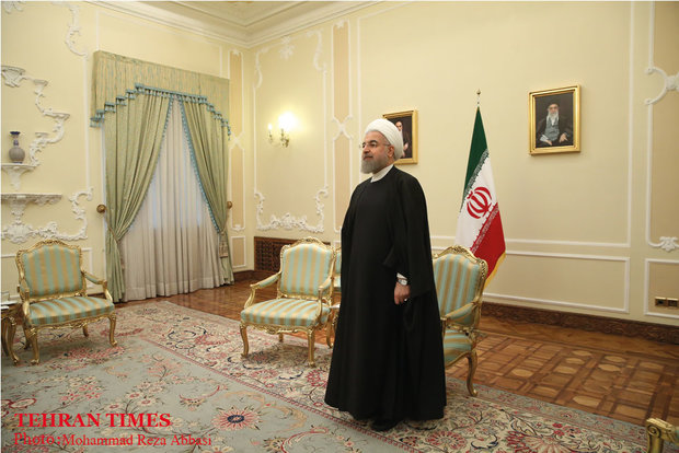 Rouhani meets with head of Belgium Senate