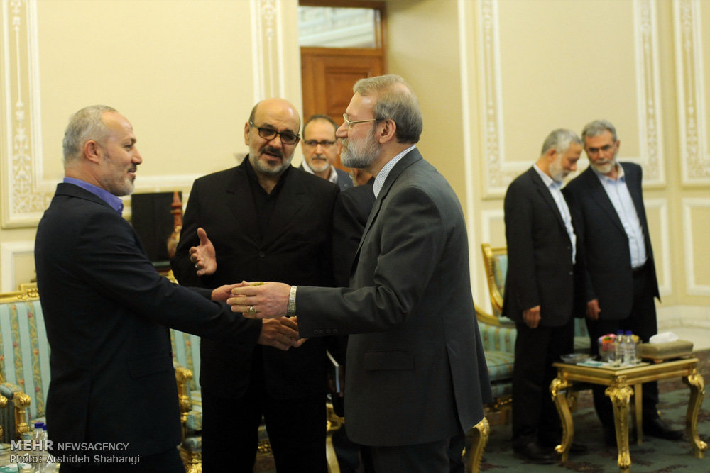 دیدار دبیرکل جنبش جهاد اسلامی فلسطین با رئیس مجلس شورای اسلامی