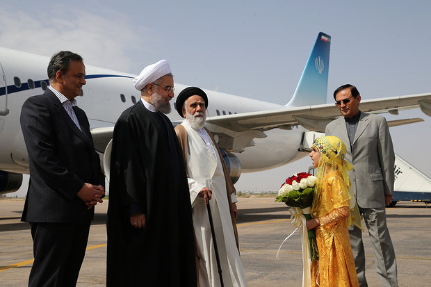 President Rouhani in Kerman for provincial tour