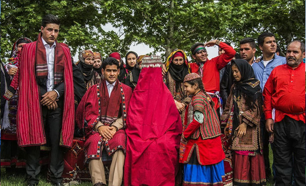 Traditional wedding ceremony in northeastern Iran