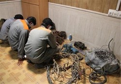 انهدام ۲۴ باند سرقت سیم و کابل برق در اصفهان
