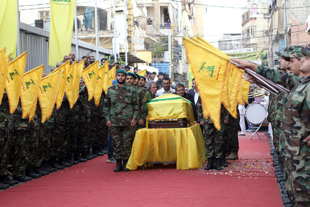 Hezbollah supporters participate in Badreddine’s funeral in Beirut