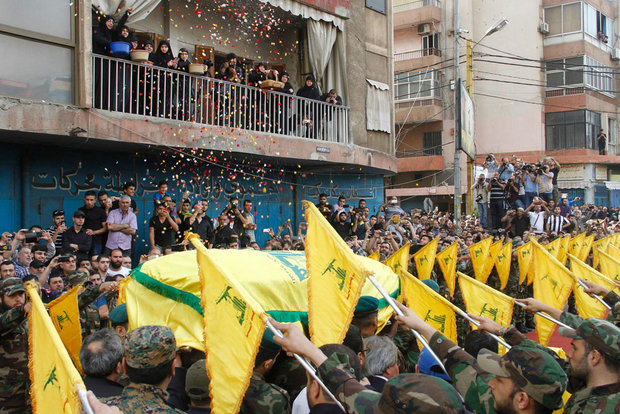 Hezbollah supporters participate in Badreddine’s funeral in Beirut