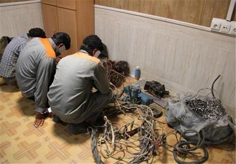دستگیری ۲۰ سارق کابل برق با ۳۳ فقره سرقت در ملارد