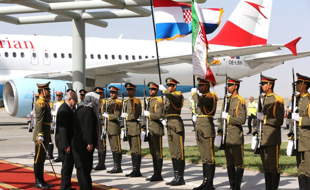 Croatian president arrives in Tehran
