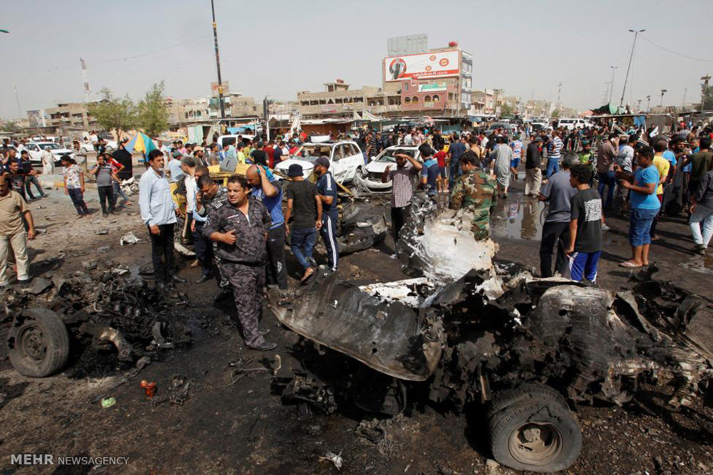 التفجير الارهابي في منطقة الكرادة وسط بغداد