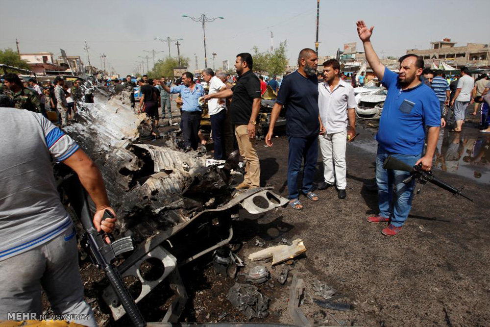 التفجير الارهابي في منطقة الكرادة وسط بغداد