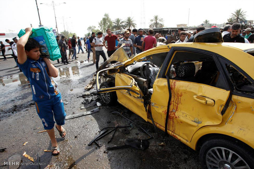 التفجير الارهابي في منطقة الكرادة وسط بغداد