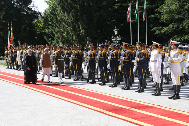 Rouhani officially welcomes Indian PM
