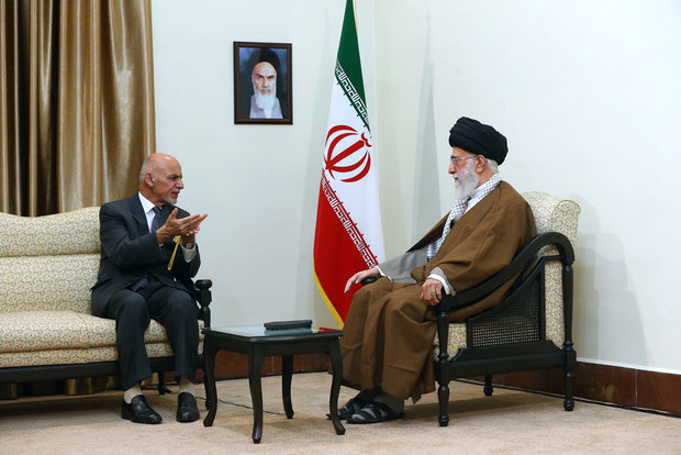 Leader receives Indian PM and Afghan President